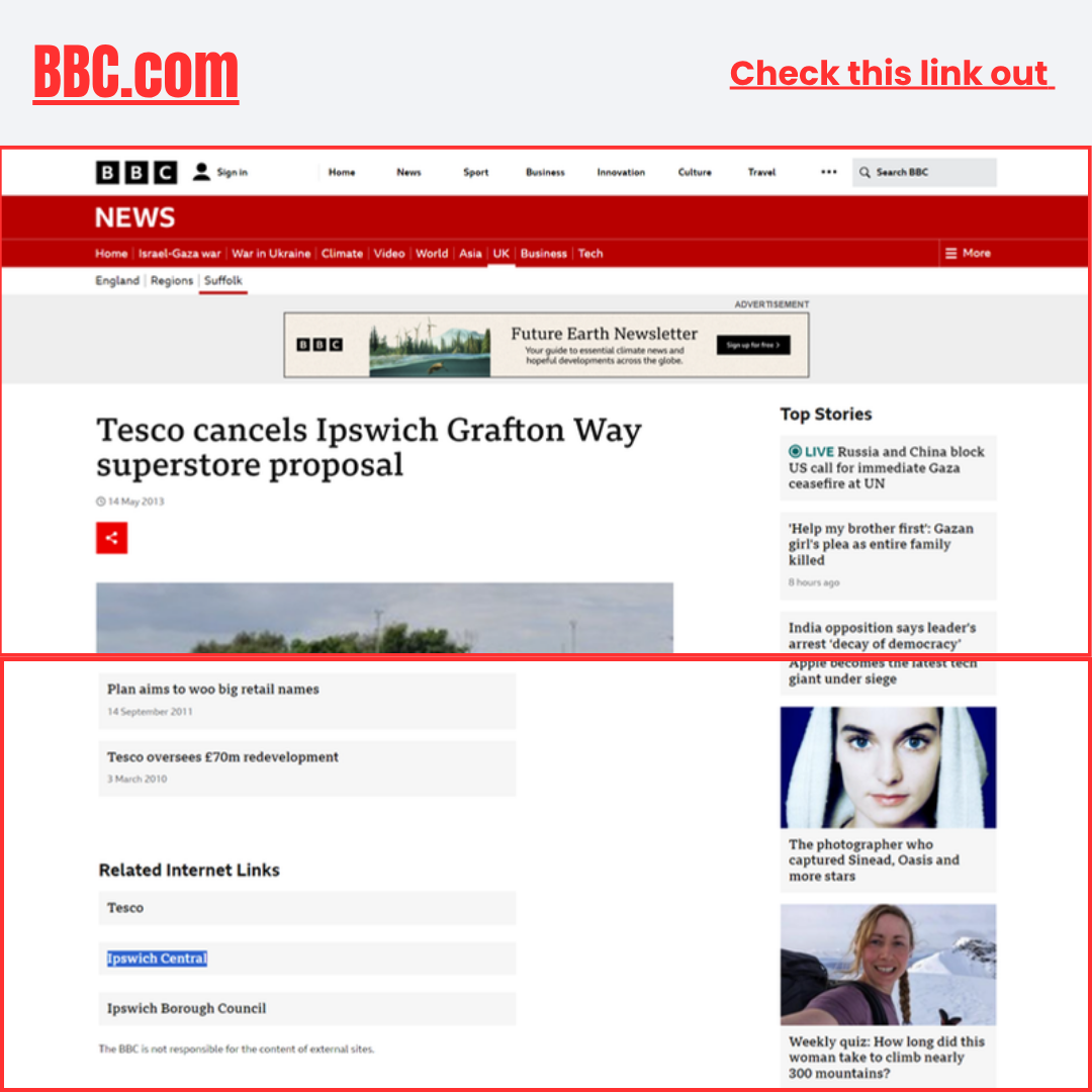 Boost My Class link placements on BBC news articles