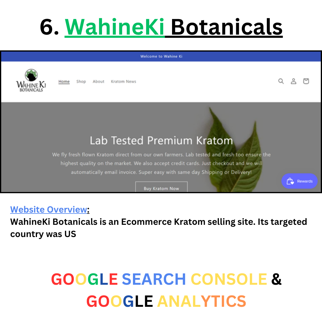 WahineKi Botanicals ecommerce website and project overview