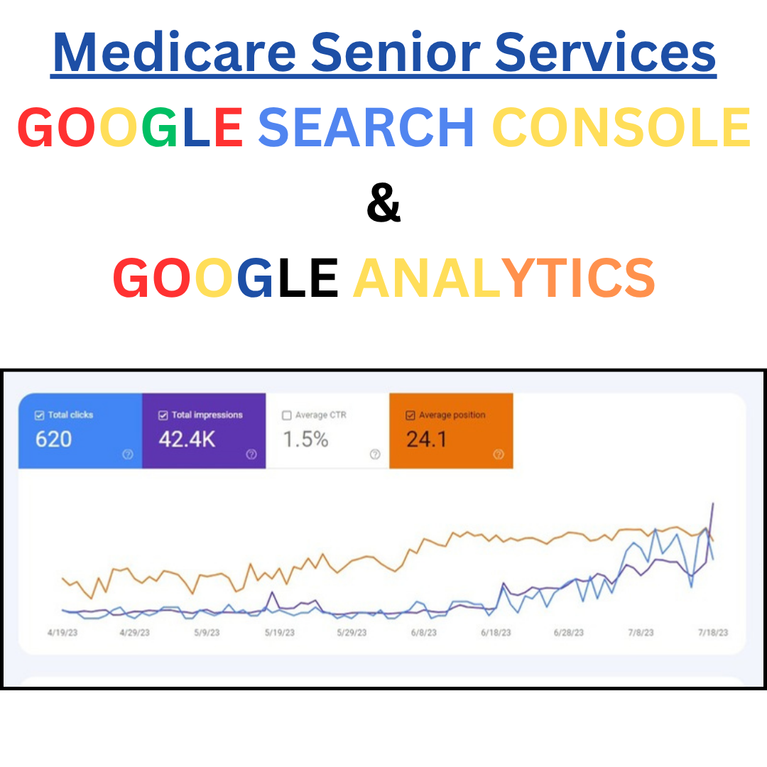 Medicare Senior Services Google Search Console clicks and impressions growth